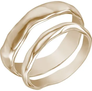 Prsten Nepravidelné snubní prsteny z oříškového zlata Parnell