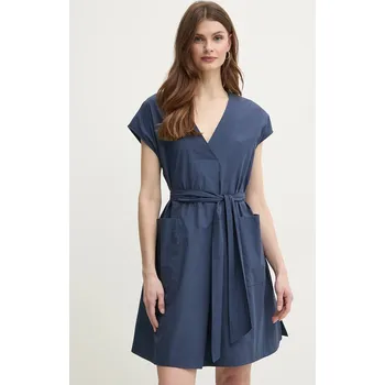 Dámská móda Bavlněné šaty Weekend Max Mara 2515221132600 námořnická modř 59X, vel. 40