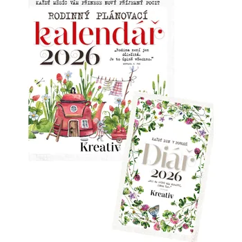 Kalendář Kreativ – Nástěnný kalendář + diář louka na rok 2026