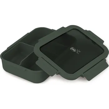 Dóza na potraviny Berlingerhaus Přenosný box na svačinu dělený 1,3 l Matte Green Collection BH-8922