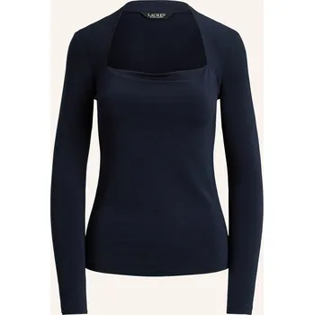 Dámské tričko Lauren Ralph Lauren Dlouhé Rukávy, tmavě modrá