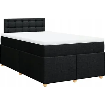 Postel Čalouněná jednolůžková postel VidaXL 120x200 cm černá