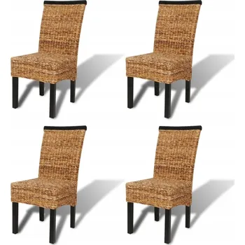 Jídelní židle Petromila Jídelní židle 4 kusy abaka a masivní mangové dřevo