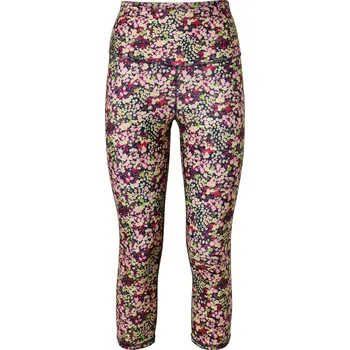 Dámské legíny 728151 - Tchibo - 3/4 sportovní legíny »ActivePower« - pro ženy - vel. L 44/46 - barva: modrá/květovaný