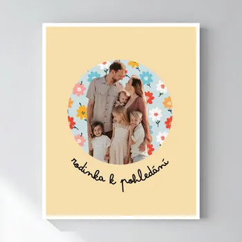 Plakát Personalizovaný magický fotoobraz v rámu - 40x50 - výřez fotky na podkladu