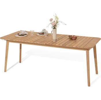 Zahradní stůl 723940 - Tchibo - Dvojitý rozkládací stůl z teakového dřeva - barva: hnědá