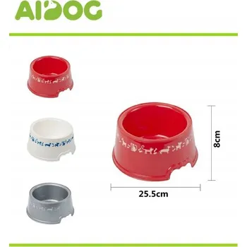 Miska pro psa Plastová miska pro psa 1,9 l – růžová, šedá, modrá