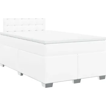 Postel Čalouněná jednolůžková postel VidaXL 120x200 cm, bílá