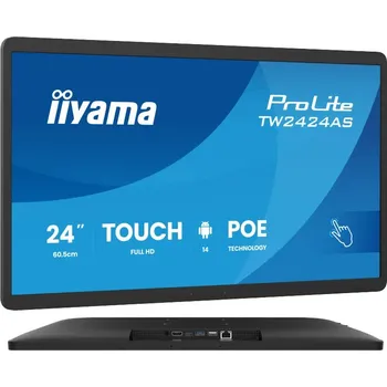 Monitor iiyama TW2424AS-B3P 24" FHD interaktivní monitor, PCAP In-cell Touch, Android 14, WiFi, LAN, PoE, iiSignage², 24/7 0