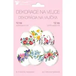 Košilky na vajíčka květiny, smršťovací, 12ks