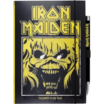 OEM Poznámkový blok se svítící propiskou Iron Maiden: The Beast On The Road (14 x 21 x 2 cm)