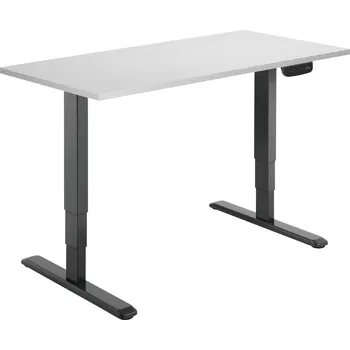 Psací stůl AlzaErgo Table ET1 NewGen černý + deska 120x80cm lamino bílá