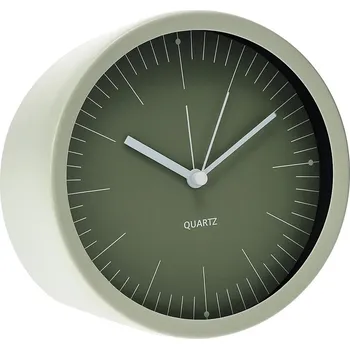 Budík Home Styling Collection Stolní hodiny GIST, zelený, minimalistický ciferník, průměr 15 cm