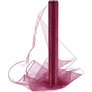 Vánoční dekorace Paper Design Organza 40cm/10y obšitá bordo 067