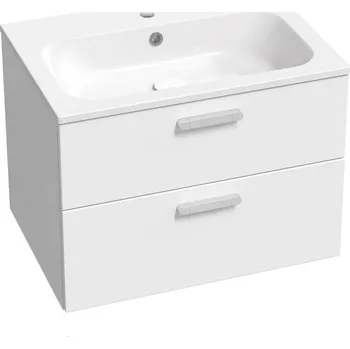 Koupelnový nábytek RAVAK Nábytkový set Ravak SD Chrome II, skříňka 70 pod umyvadlo bílá, madla chrom, umyvadlo Chrome Slim 70 nábytkové bílé X000001773;XJG01170001