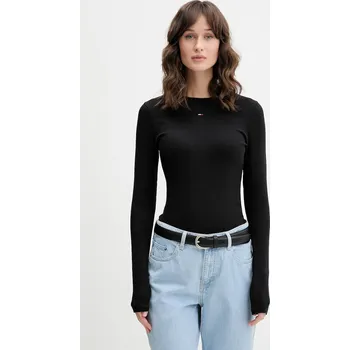 Pánská móda Tričko s dlouhým rukávem Tommy Jeans DW0DW17387 černá 99X, vel. L