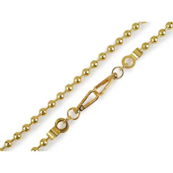 Kabelka Řetízek kuličkový na kabelky s karabinou délka 120 cm, barva 2 zlatá