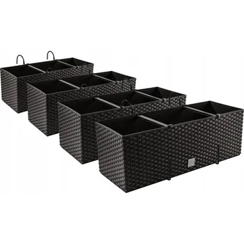 Květináč Prosperplast květináč balkonový truhlík DRTC500, zavlažovací vložka umbra