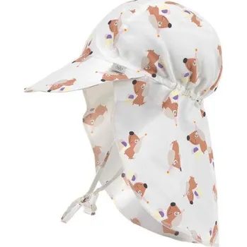 Kojenecká čepice LÄSSIG Sun Protection Flap Hat ice cre./dog sea salt 07-12mo. size 45/47