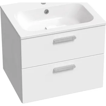 Koupelnový nábytek RAVAK Nábytkový set Ravak SD Chrome II, skříňka 60 pod umyvadlo bílá, madla chrom, umyvadlo Chrome Slim 60 nábytkové bílé X000001772;XJG01160001