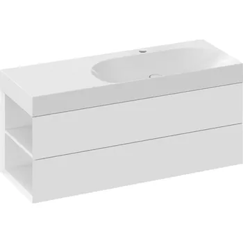 RAVAK Nábytkový set Ravak Lite, skříňka 120 pod umyvadlo bílá, levá, umyvadlo Lite 120 nábytkové bílé X000001879;XJXL1212000