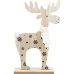 ANDĚL Sob dřevěný s šálou 17 x 27 cm