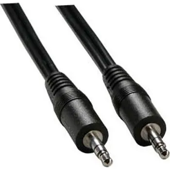 Audio kabel Logo Kabel Jack 3,5mm M-Jack 3,5mm M, 1.5m, černá, Economy