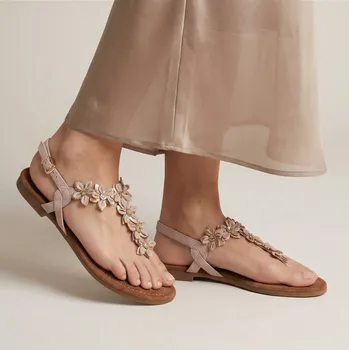 Dámské sandále Dámské růžové květinové sandály Marco Tozzi Velikost: 41