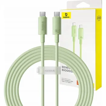 Datový kabel Rychlonabíjecí kabel Baseus USB-C na USB-C Habitat Series 2m 100W (zelený)