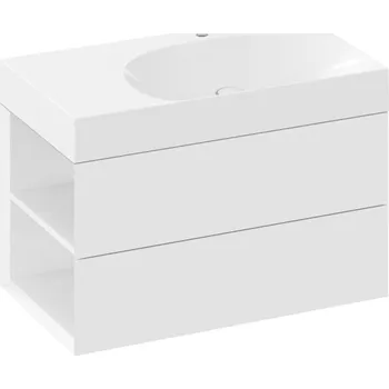 Koupelnový nábytek RAVAK Nábytkový set Ravak Lite, skříňka 80 pod umyvadlo bílá, levá, umyvadlo Lite 80 nábytkové bílé X000001873;XJXL1280001