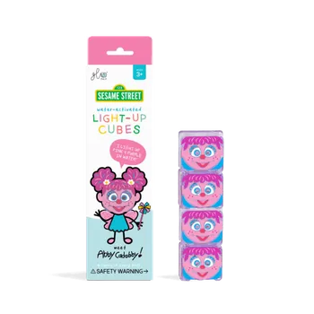 Hračka pro nejmenší Glo Pals - svítící senzorické kostky do vody - Abby (růžová) 4ks