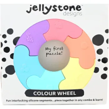 Hračka pro nejmenší Jellystone Designs - Skládací kolečko, pastelové