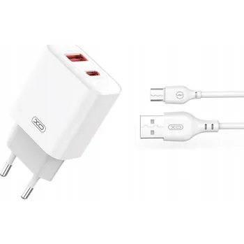 Rychlá USB Nabíječka 20W + Kabel 1m microUSB QC 3.0 PD pro Telefon 2x USB