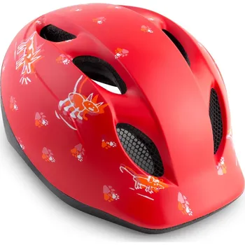 Cyklistická přilba MET přilba BUDDY dětská zvířátka/červená -46/53