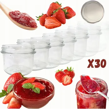 Sklenice Sklenice 235 ml džemy džemy kořenící dezerty 30 x 82 mm PZH