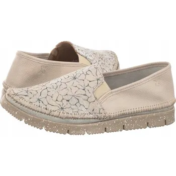 Dámské polobotky Maciejka Kožené nazouváky béžové s mozaikou 03512-69/00-0 vel. 38