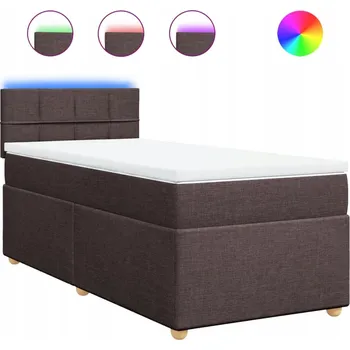 Postel Čalouněná jednolůžková postel VidaXL 100x200 cm, odstíny hnědé