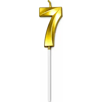 Dortová svíčka Dortová svíčka zlatá č.7