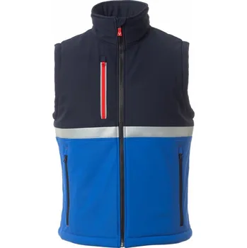 Pánská vesta Payper WISE VEST PAD – pánská extra teplá softshellová vesta, WP 8000 mm, výplň 160 g/m², reflexní prvky, 3vrstvý softshell 320 g/mq Barva: KRÁLOVSKÁ MODRÁ/NÁMO, Velikost: 4XL