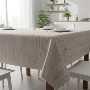 ubrus Ubrus PVC s textilním podkladem 123-2, světle béžové dřevo,, š.140cm (metráž)