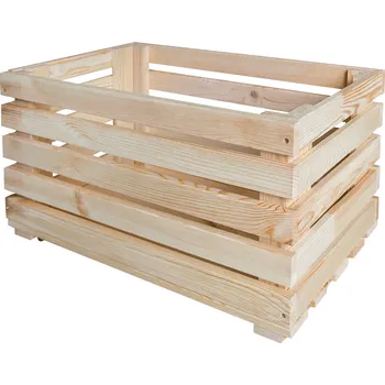 Úložný box Regalux Heavy Dřevěná bedna s kolečky, 60 × 31,8 × 29,5 cm, přírodní&nbsp;2029