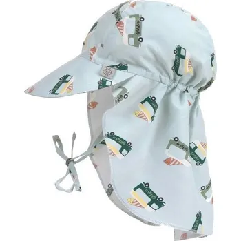 Kojenecká čepice LÄSSIG Sun Protection Flap Hat ice cre. tru/il. blue 07-12mo. size 45/47