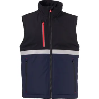 Pánská vesta Payper WISE VEST LITE PAD – pánská zateplená softshellová vesta, WP 8000 mm, reflexní prvky, 3vrstvý softshell 210 g/mq Barva: NÁMOŘNICKÁ MODRÁ/ČER, Velikost: 4XL
