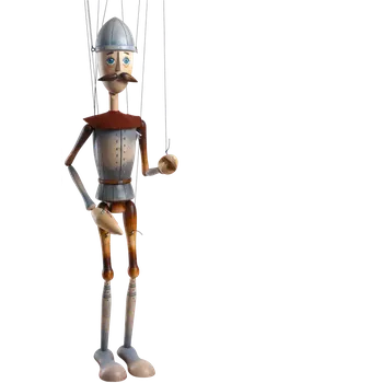 Marioneta Rytíř - malovaný, 56 cm