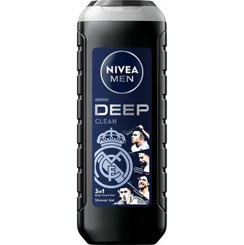 Sprchový gel NIVEA MEN DEEP CLEAN REAL MADRID 3v1 Sprchový gel pro muže 500 ml