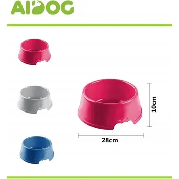 Miska pro psa Plastová miska pro psy 2,8 l – růžová, šedá, modrá