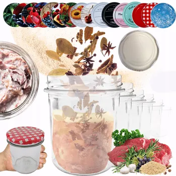 Sklenice Sklenice 346ml na džemy, džemy klobásy, paštiky, 10 sad šroubovací víčka 82mm PZH