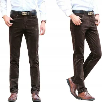 Pánské kalhoty Teplé pánské manšestrové kalhoty bavlněné HUNTER 610/51B W52 L32