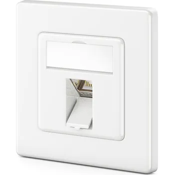 Elektrická zásuvka Internetová zásuvka nástěnná deleyCON bílá