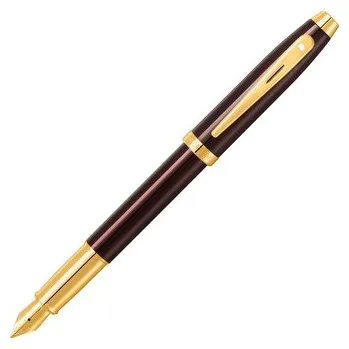 Sheaffer, Plnicí pero Sheaffer 100, (M) střední, Coffee Brown lacquer, gold PVD